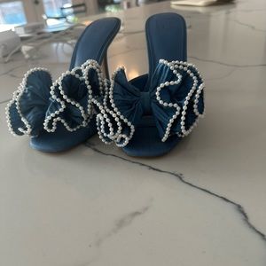 Beautiful denim and pearl heels